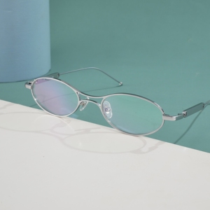 Montures de lunettes ovales en métal tendance Y2K, style minimaliste rétro, petites lunettes dorées, monture optique de luxe, verres sur ordonnance personnalisés - Product Image 4