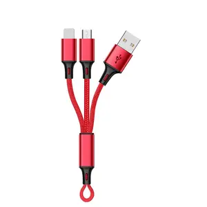 Cao-Chất Lượng Ba-In-One USB Dữ Liệu Đa Chức Năng Sạc Cáp 3 Trong 1 USB Thu Nhỏ C Biểu Tượng Nhanh Chóng Sạc Điện Thoại