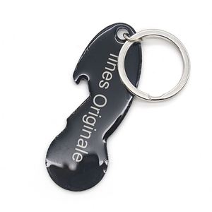 1 EURO Token <b>Key</b> Metal Printing With Epoxy Coating Keyring Shopping Cart Coin Keychain <b>Key</b> Holder - Product Image 6