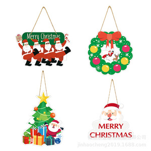 Adorno Navideño Colgante para Puerta, Impresión Digital, Decoración Festiva para Fiestas de Navidad - Product Image 5