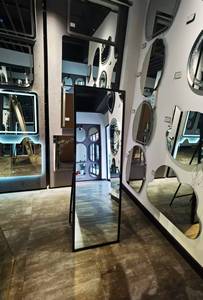 Vente chaude Minimaliste PS Cadre <span class=keywords><strong>Dressing</strong></span> <span class=keywords><strong>Miroir</strong></span> À <span class=keywords><strong>Angle</strong></span> Droit À La Main Au Sol Debout pour Chambre Décoration Murale dans Hôtel ou Maison - Product Image 3