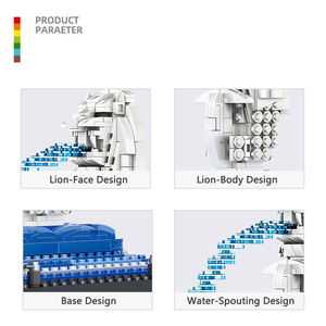 Wange 4218 Merlion Singapur, Bloques de Construcción Creativos MOC, Modelo de Ladrillos para Niños, Juego de Bloques de Construcción Educativos, Bloques de Juguete Decorativos - Product Image 3
