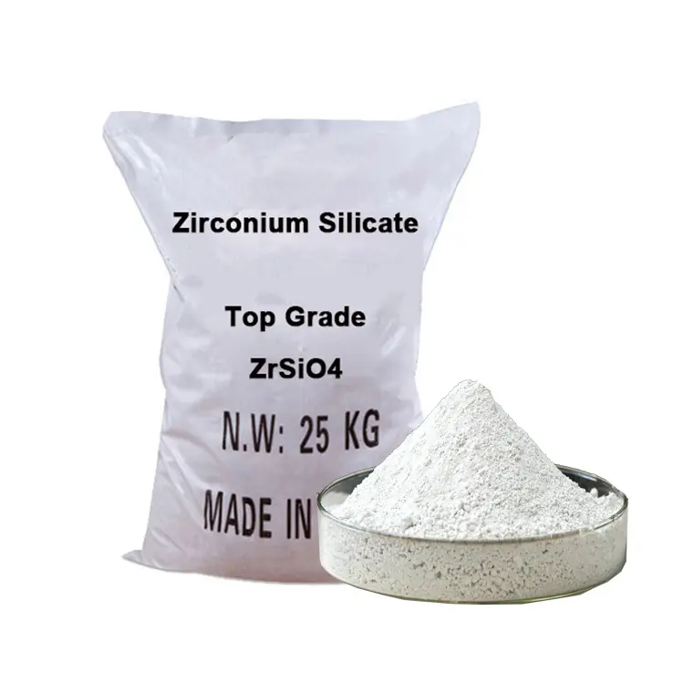 फैक्टरी मूल्य सफेद Zrsio4 पाउडर micronized zirconium सिलिकेट 5 माइक्रोन जिक्रोन मिट्टी के पात्र के लिए आटा