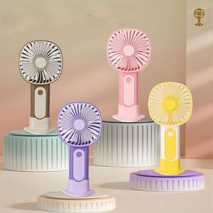 4 options de couleurs, sangle de suspension, avec base, peut être tenue ou placée sur la table, petit ventilateur portable - Product Image 1