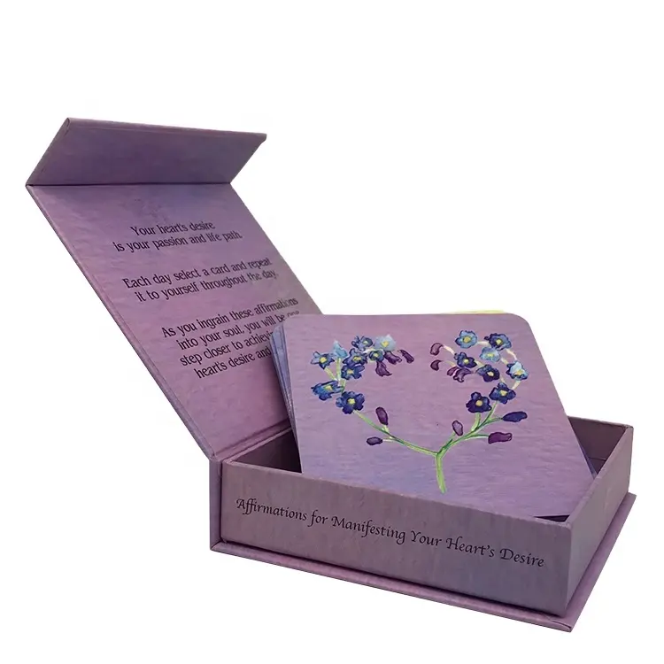 Penjualan Laris Kotak Paket Hadiah Kemasan Kardus Matte Magnetik Kertas Kustom dengan Kartu Kustom untuk Penegasan Diri Sehari-hari