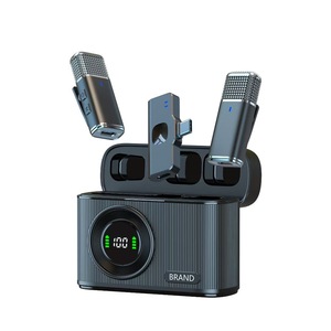 Hot Sales <strong>Wireless</strong> Lavalier <strong>Microphone</strong> with Led Display Charging Case Video Recording Live Stream Noise Cancelling Dual Mic - Product Image 3