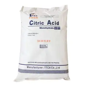 Acide citrique de catégorie comestible de poudre blanche d'Addtive de nourriture d'approvisionnement d'usine anhydre/monohydrate