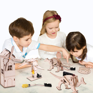 4 pezzi interattivi Puzzle in legno per bambini BY088 giocattoli elettrici di educazione scientifica che coltivano il cervello dei bambini che giocano - Product Image 2