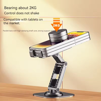 Support de téléphone rotatif à 360° en alliage d'aluminium, support de tablette pliable pour diffusion en direct, Soporte Para Telefono