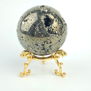 Wholesale High Quality Natural <b>Crystal</b> Quartz Rough <b>Ball</b> Iron Pyrite Cluster Spheres - Product Image 3