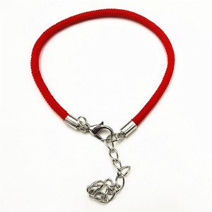 Red Braided Rope <b>Bracelet</b> 3Mm Gold Clasp Unisex Gift Jewelry Fashion <b>String</b> <b>Bracelet</b> - Product Image 3
