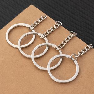 Wholesale 32mm Split <b>Keyring</b> with Chain and Jump Ring Silver Metal Parts <b>Keyring</b> Lobster Clasps Key Ring Connector Keychain Bulk - Product Image 4