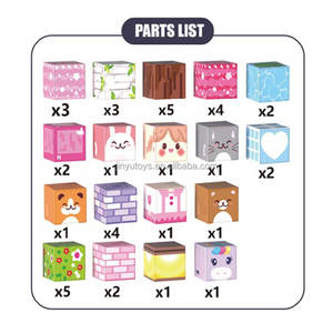 Lot de 40 blocs de construction magnétiques 3D en plastique pour animaux de la ferme, jouets magnétiques magnétiques, jouets magnétiques, nouveau modèle - Product Image 3