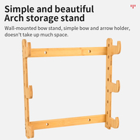 SPG Tir à l'arc Support mural en bois Support pour arc et flèche Rangement Carquois Tir Classique Takedown Longbow Accessoires