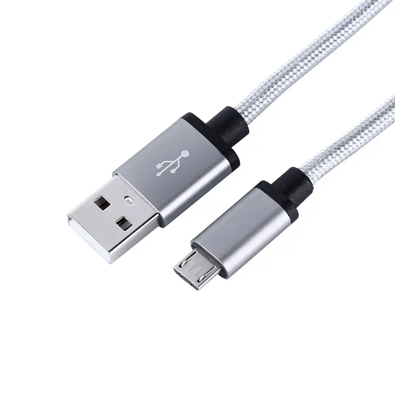 Braided Aluminum Micro Usb2.0 Charging Cable Usb2.0 Am To Micro Bm Cable