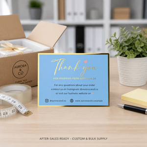 Ensemble de cartes personnalisées stratifiées de remerciement <span class=keywords><strong>et</strong></span> après-vente avec impression numérique sur papier couché, faible MOQ, cartes d'insertion pour boutique <span class=keywords><strong>en</strong></span> <span class=keywords><strong>ligne</strong></span> - Product Image 2