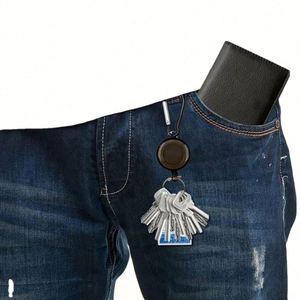 Custom Logo Outdoor <b>Cheap</b> Aluminum Lightweight Carabiner ID Badge Holder Reel Clip Portable Retractable Keychain - Product Image 6