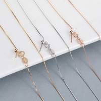 Venta al por mayor joyería fina S925 cadena de eslabones de plata DIY Cadena de joyería aguja Universal bola ajustable collar accesorios de joyería