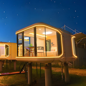 แคปซูลพื้นที่เคลื่อนที่สำหรับโรงแรมโรงแรมโรงแรมมีเทคโนโลยีโฮมสเตย์การออกแบบร่วมสมัยทำจากอลูมิเนียมอัลลอยด์ - Product Image 5