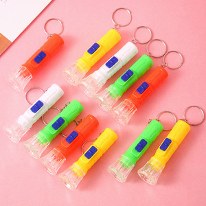 Mini <b>Led</b> <b>Flashlight</b> Plastic Colorful Hand Light Children Toy With Keychain - Product Image 3