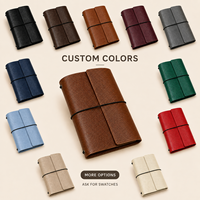 Carnet A5 à trois volets en cuir grainé lézard gaufré personnalisé, organiseur enveloppant, logo personnalisé, cousu fil, cadeau de luxe