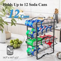 Support de rangement empilable en acier pour distributeur de boissons de cuisine, organisateur de canettes de soda en métal pour réfrigérateur, armoire et garde-manger