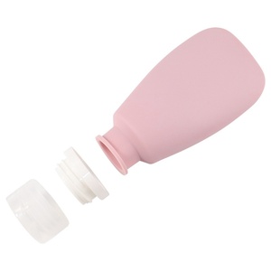 Botella de jabón líquido de viaje de silicona transparente portátil de 30ml 2/3oz Mini contenedor cosmético de viaje de silicona vacío reutilizable para acampar - Product Image 3