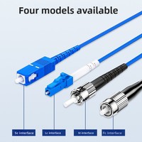 Cable Óptico Monomodo Blindado para Exteriores de Cuatro Hilos SC-SC-FC-LC-ST GYXTW + CONECTOR SC