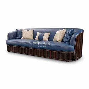 Sofá italiano real moderno de alta gama, sala de estar, sofá Seccional de cuero - Product Image 1