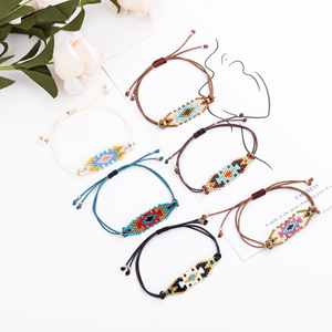 Classic and Minimalist Miyuki Rice Bead Factory Produces Hand Woven Colorful <strong>Drawstring</strong> <strong>Bracelets</strong> for Customization - Product Image 2