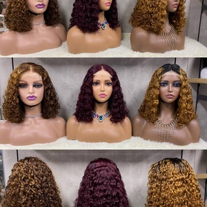 Wholesale <b>Human</b> Hair <b>Wig</b> Water Curl 100% 4x4 Lace <b>Wig</b> - Product Image 2