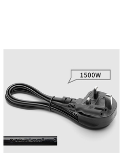 BS chứng nhận 0.75mm mét mở rộng người Anh đứng tinh khiết đồng 8 hình đuôi đèn điện 2 lõi cắm dây 3 Pin jack NEMA DC cắm - Product Image 4
