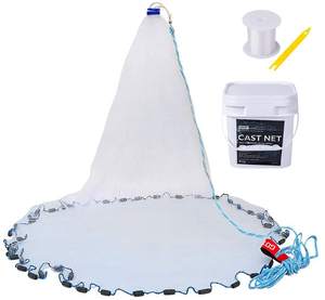 <strong>Survival</strong> Emergency <strong>Fishing</strong> Cast <strong>Net</strong>, Compact Lightweight Build, High-Tensile Anti-Fray Mesh for Bug-Out Bags - Product Image 1