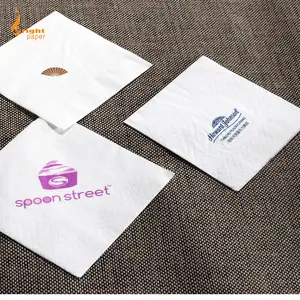Custom Size Paper Napkin 100 Sheet Virgin Wood Pulp Thin 2 Ply Soft Tissue Paper For Restaurant