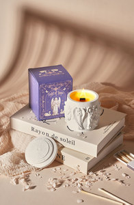 Bougie d'aromathérapie en cire de soja mélangée en forme de coupe, sculpture ange Eros, pour intérieur, ambiance raffinée, cadeau d'anniversaire - Product Image 6