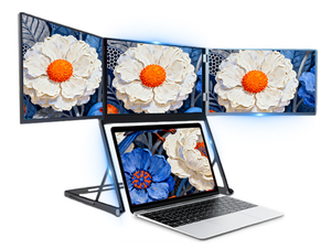 Écran portable LCD de 15,6 pouces 1080P avec haut-parleurs, interface USB-C, extension d'écran triple - Product Image 2