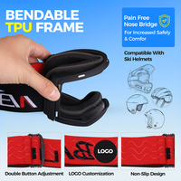 Lunettes de ski avec clip de sangle, faciles à transporter, lunettes de snowboard, design portable
