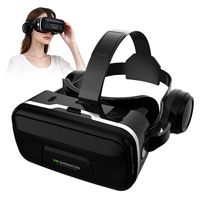 Lunettes de réalité virtuelle interactives à écran géant, lentilles optiques, lunettes 3D VR compatibles avec la myopie, casque de jeux VR avec écouteurs
