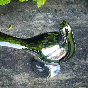 Özel Modern ayna paslanmaz çelik kuş figürlü süs bahçe peyzaj çim dekor açık ekran kuş heykel - Product Image 2