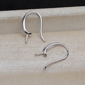 Boucles d'oreilles simples personnalisées en argent S925, bijoux en perles DIY, accessoires faits à la main, semi-finis, 4189, broches fines - Product Image 4