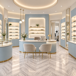Meubles sur mesure pour magasin d'optique : Vitrine à lunettes, étagères murales, comptoir pour boutique de lunettes - Product Image 5