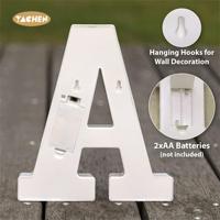 Lumières de marquise LED YACHEN, alimentées par batterie, 26 lettres de l'alphabet et 10 chiffres, lettres lumineuses pour la décoration de la maison, des fêtes et des mariages