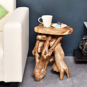 Table d'appoint multifonctionnelle en bois de cèdre, style Art Déco, éco-responsable, faite à la main, durable, pour salon et salle à manger - Product Image 1