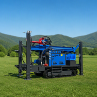 Foreuse de puits d'eau sur chenilles avec moteur diesel, pour forage de 200m à 300m
