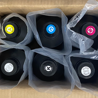 Tinta UV lembut keras untuk cetak tinta UV 6 warna harga untuk pencetak untuk cetak Epson 1390 TX800 L800 pada PVC dan lembar kaca