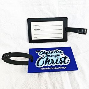 Cadeaux promotionnels, étiquette de bagage en caoutchouc PVC souple personnalisée, imperméable, mignonne, pour les voyages - Product Image 3