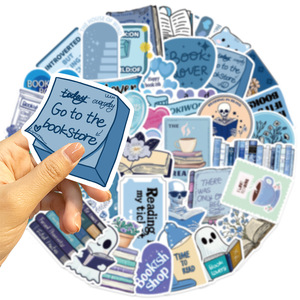 Adesivi Ecologici per Amanti dei Libri, 50 Pezzi in Vinile per Decorare Cover di Telefoni e Skateboard - Product Image 2