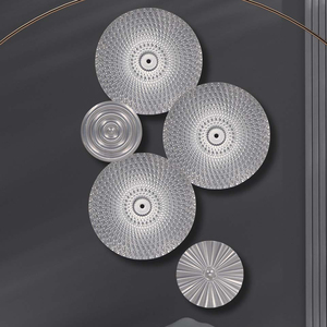 Decorazione murale fiore nordico specchio camera da letto <span class=keywords><strong>soggiorno</strong></span> in metallo accenti moderni argento arte di lusso decorazione decorativa della <span class=keywords><strong>parete</strong></span> della casa - Product Image 1