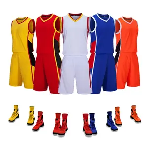 New Blank Team Basketball Jersey Set For Custom Printing Fashion Basketball Uniform Adults Basketball Wear