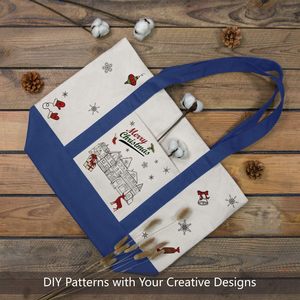 <span class=keywords><strong>Sac</strong></span> fourre-tout en toile avec poche extérieure, <span class=keywords><strong>sac</strong></span> <span class=keywords><strong>de</strong></span> courses réutilisable, fermeture éclair supérieure, essentiels quotidiens, origine Chine - Product Image 3